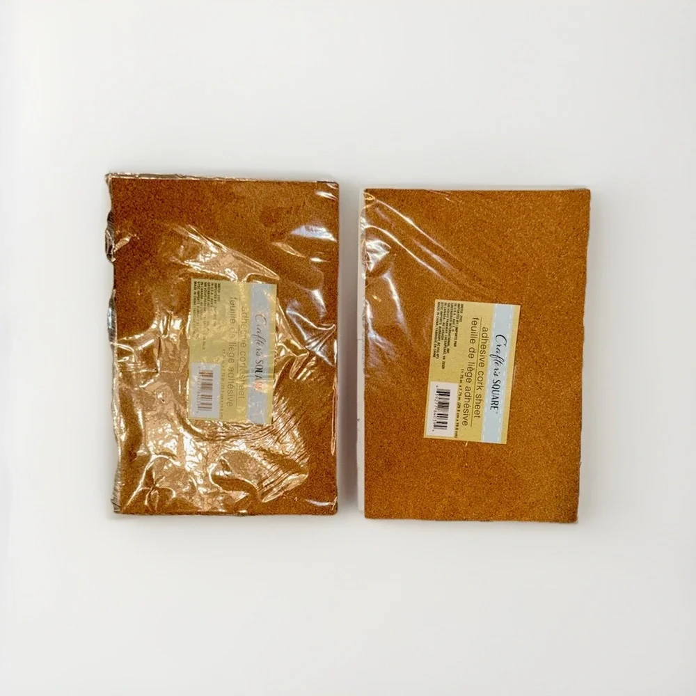 DIY Craft Supplies Lot Wood Blanks Adhesive Cork Sheets Seasonal Decor Bundle